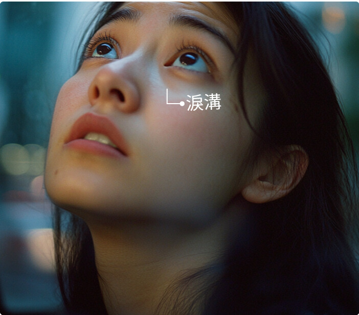 淚溝是位於眼睛下方的顯著凹陷線