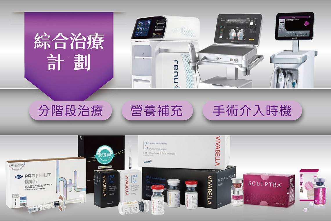 使用猛健樂或瘦瘦筆減重，為避免嚴重的皮鬆肉垮，從臉部的電音雙波、膠原蛋白增生劑、逆時針注射，到身體的手臂拉皮手術（威塑抽脂結合超能電漿），現代醫美技術已經準備好為您完成「完美體態」的最後一塊拼圖。